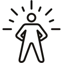 Icon d'une silhouette confiante et forte
